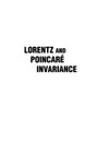 Zhang Y.Z.  Lorentz and Poincare invariance: 100 years of relativity