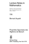 Aupetit B.  Lecture Notes in Mathematics (735). Proprietes Spectrales des Algebres de Banach