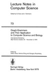 Claus V., Ehrig H., Rozenberg G.  Lecture Notes in Computer Science (73). Graph-Grammars and Their Application to Computer Science and Biology
