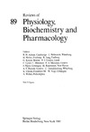 Heinz E.  Reviews of Physiology, Biochemistry and Pharmacology, Volume 89