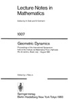 Pallis Jr.J. (ed.)  Lecture Notes in Mathematics (1007). Geometric dynamics: proceedings of the international symposium, held at the Instituto de Matematica Pura e Aplicada, Rio de Janeiro, Brasil, July-August 1981