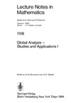 Borisovich Y.G., Gliklikh Y.E.  Lecture Notes in Mathematics (1108). Global Analysis - Studies and Applications I