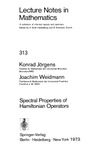 Jorgens K., Weidmann J.  Lecture Notes in Mathematics (313). Spectral Properties of Hamiltonian Operators