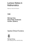 Holz M., Podewski K., Steffens K.  Injective Choice Functions