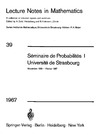 Dold A., Eckmann B.  Seminaire de Probabilites I: Universite de Strasbourg, Novembre 1966 - Fevrier 1967