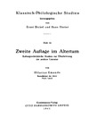 Emonds H.  Zweite Auflage im Altertum. Kulturgeschichtliche Studien zur Oberlieferung der antiken Literatur