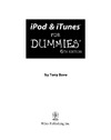 Bove T.  iPod & iTunes For Dummies (For Dummies (Computer/Tech))