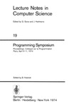 Robinet B.  Programming Symposium, Paris 1974