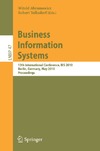 Abramowicz W., Tolksdorf R. — Business Information Systems: 13th International Conference, BIS 2010, Berlin, Germany, May 3-5, 2010, Proceedings (Lecture Notes in Business Information Processing)