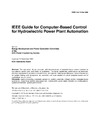 Ieee Guide For Computer-Based Control For Hydroelectric Power Plant Automation