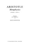 David Bostock  Aristotle Metaphysics: Books Z and H