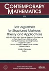 Olshevsky V.  Fast algorithms for structured matrices