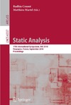 Cousot R., Martel M.  Static Analysis: 17th International Symposium, SAS 2010, Perpignan, France, September 14-16, 2010, Proceedings