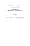 Collingwood E.F., Lohwater A.J.  The Theory of Cluster Sets