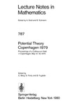 C. Berg, G. Forst, B. Fuglede (eds.)  Potential theory Copenhagen 1979 Proceedings of a colloquium held in Copenhagen May 14-18 1979