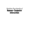 Bainbridge W.S. (Ed)  Berkshire Encyclopedia of Human-Computer Interaction, Vol. 2