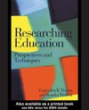 Mallick K.  Researching Education: Perspectives and Techniques
