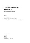 Roden M.  Clinical Diabetes Research: Methods and Techniques