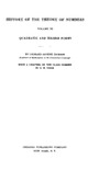 LEONARD EUGENE DICKSON  HISTORY OF THE THEORY OF NUMBERS  VOLUME III
