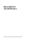 Pascoe N.  Reliability Technology: Principles and Practice of Failure Prevention in Electronic Systems