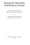 Matsuzaki K., Taniguchi M.  Hyperbolic manifolds and Kleinian groups