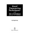 Harvey G.  Excel Timesaving Techniques For Dummies (For Dummies (Computer/Tech))