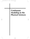 Groesen E., Molenaar J. — Continuum Modeling in the Physical Sciences (Monographs on Mathematical Modeling and Computation)