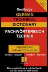 Dimand R.  German Technical Dictionary: German-English/Deutsch-Englisch
