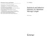 Wallace C.S. — Statistical and Inductive Inference by Minimum Message Length