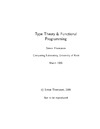 Thompson S.  Type theory & functional programming