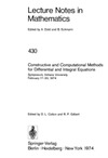 Colton D., Gilbert R.  Constructive and Computational Methods for Differential and Integral Equations