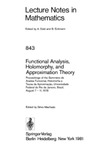 Machado S.  Functional Analysis Holomorphy and Approximation Theory