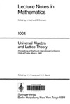 Freese R., Garcia O.  Universal Algebra and Lattice Theory