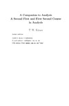 Korner T.  A Companion to Analysis: A Second First and First Second Course in Analysis (Graduate Studies in Mathematics)