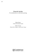 Martin Baxter, Andrew Rennie  Financial calculus  An introduction to derivative pricing
