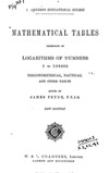 Pryde J.  Mathematical tables: logarithms, trigonometrical, nautical and other tables