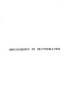 Dudeney H. — Amusements in Mathematics Dudeney