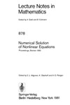 Allgower E., Glashoff K., Peitgen H.  Numerical Solution of Nonlinear Equations