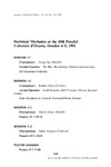 Statistical Mechanics at the 45th Parallel:  Universite d'Ottawa, October 4-5, 1991
