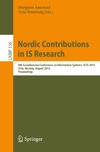 Iivari N., Aanestad M., Bratteteig T.  Nordic Contributions in IS Research: 4th Scandinavian Conference on Information Systems, SCIS 2013, Oslo, Norway, August 11-14, 2013. Proceedings