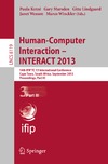 Kotz&#233; P., Marsden G., Lindgaard G.  Human-Computer Interaction  INTERACT 2013: 14th IFIP TC 13 International Conference, Cape Town, South Africa, September 2-6, 2013, Proceedings, Part III