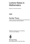 Chudnovsky D.V., Chudnovsky G.V., Cohn H.  Number Theory