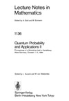 Accardi L., Waldenfels W.  Quantum Probability and Applications II