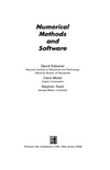 D. Kahaner  Numerical  Methods  and  Software