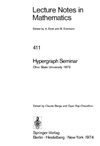 Berge C., Ray-Chaudhuri D.  Hypergraph Seminar