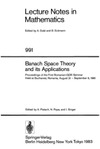 Pietsch A. (Ed), Popa N. (Ed)  Banach Space Theory and Its Applications