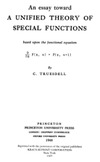 Truesdell C.  An essay toward a Unified Theory of Special Functions