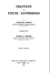 Jordan C.  Calculus of Finite Differences