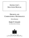 Grimaldi R. — Discrete and combinatorial mathematics. Solutions manual