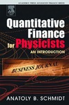Schmidt A.B.  Quantitative Finance for Physicists: An Introduction